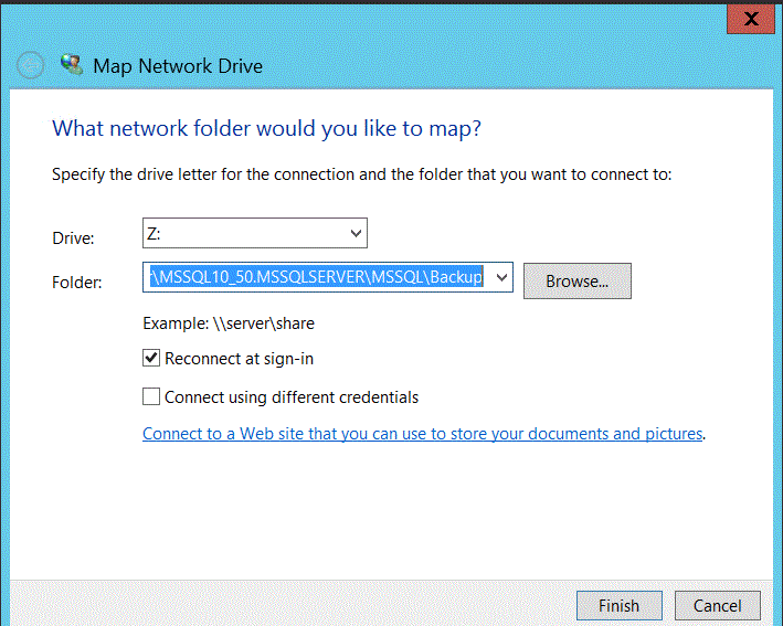 Map Network Drive